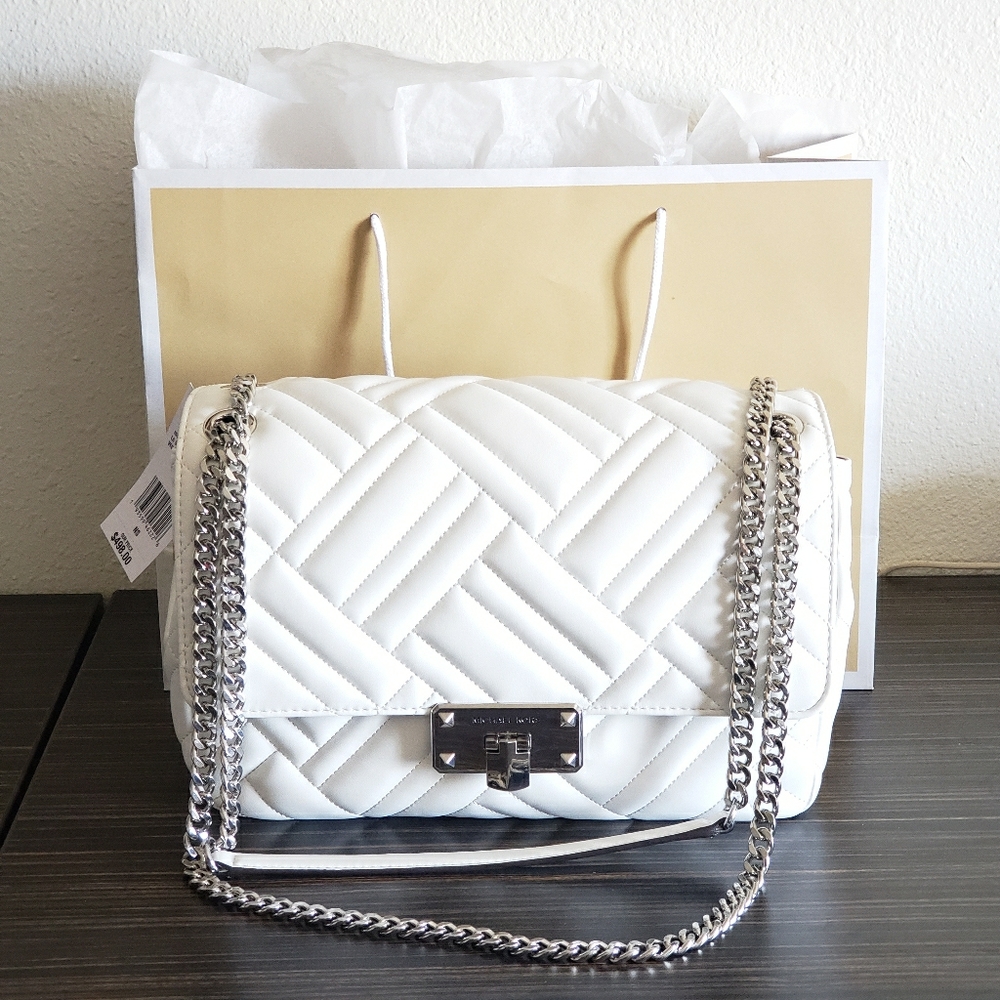 Michael Kors Peyton LG Vegan Faux Leather Satchel